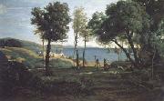 Jean Baptiste Camille  Corot Site des environs de Naple (mk11) oil painting
